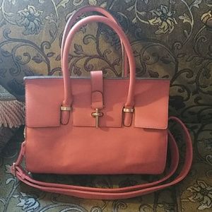 Unique Melon Color Handbag